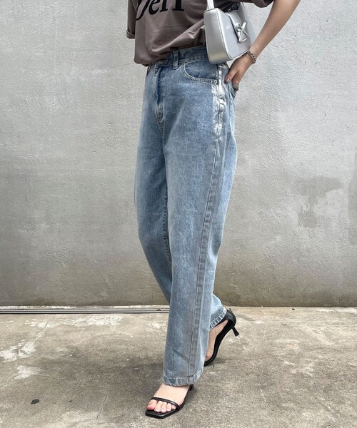 fredy emue（フレディエミュ）の「箔プリントラインデニムパンツ（デニムパンツ・レディース・グレイッシュブルー・38/36）」の21枚目の写真