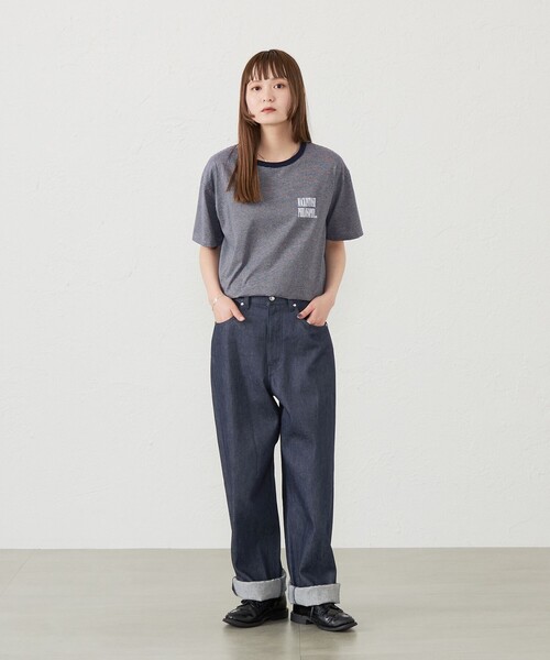 MACKINTOSH PHILOSOPHY(マッキントッシュ フィロソフィー)の「GREY LABEL 【SHARP LOGO】 ボーダー半袖T(Tシャツ/カットソー・レディース・チャコールグレー・2/6)」の2枚目の写真