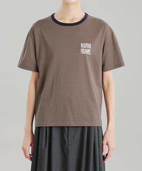 MACKINTOSH PHILOSOPHY(マッキントッシュ フィロソフィー)の「GREY LABEL 【SHARP LOGO】 ボーダー半袖T(Tシャツ/カットソー・レディース・チャコールグレー・2/6)」の3枚目の写真