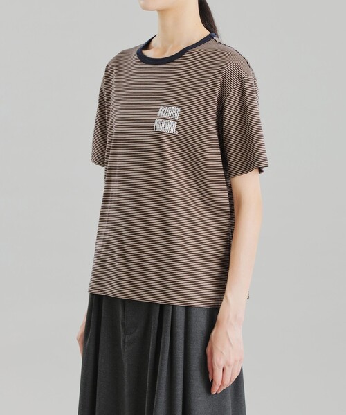 MACKINTOSH PHILOSOPHY(マッキントッシュ フィロソフィー)の「GREY LABEL 【SHARP LOGO】 ボーダー半袖T(Tシャツ/カットソー・レディース・チャコールグレー・2/6)」の4枚目の写真
