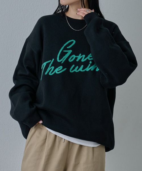 COLONY 2139(コロニートゥーワンスリーナイン)の「ハンドペイントジャガードニット(ニット/セーター・メンズ・グレー/ブラック・MEDIUM/LARGE)」の2枚目の写真