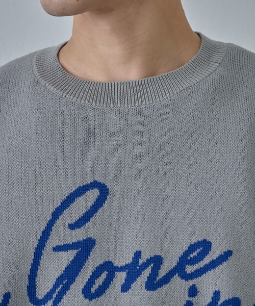 COLONY 2139(コロニートゥーワンスリーナイン)の「ハンドペイントジャガードニット(ニット/セーター・メンズ・グレー/ブラック・MEDIUM/LARGE)」の20枚目の写真