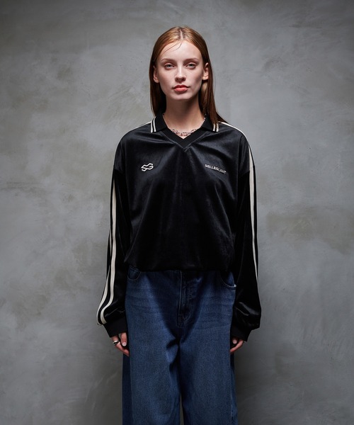 セール】VELOUR LONG SLEEVE GAME SHIRT/ベロアロングスリーブ