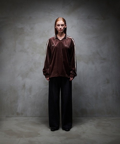 セール】VELOUR LONG SLEEVE GAME SHIRT/ベロアロングスリーブ