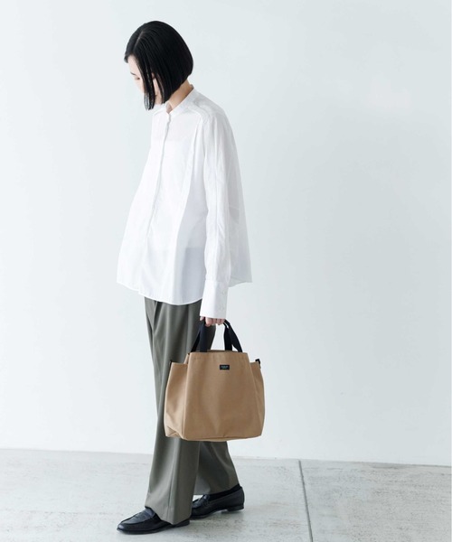 STANDARD SUPPLY（スタンダードサプライ）の「スタンダードサプライ / SIMPLICITY シンプリシティ / 2WAY FOLD TOTE  2ウェイフォールドトート（トートバッグ・レディース・ブラック/ダークパープル/チャコールグレー/ブルー/モカ/サンドベージュ/マスタード/グリーン/ダークネイビー/レッド/グレー・FREE）」の12枚目の写真