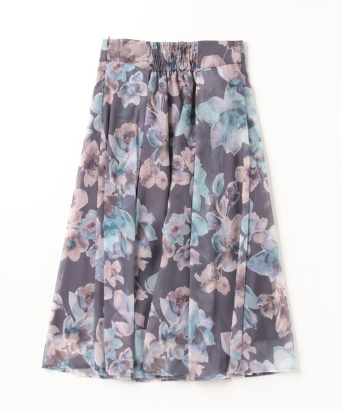 LAISSE PASSE(レッセパッセ)の「クラシカルフラワープリントスカート(スカート・レディース・ダークグレー/ライトベージュ・SMALL/MEDIUM)」の16枚目の写真