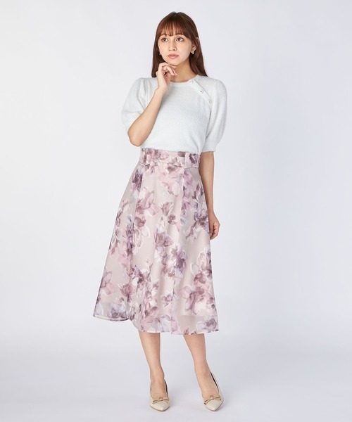 LAISSE PASSE（レッセパッセ）の「クラシカルフラワープリントスカート