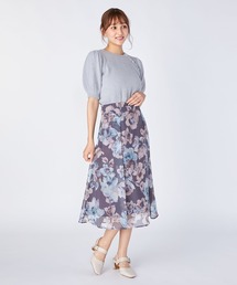 LAISSE PASSE | クラシカルフラワープリントスカート(スカート)