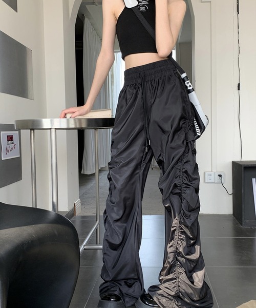 SpRay(スプレイ)の「ナイロンサイドシャーリングパンツ(その他パンツ・レディース・グレー/ブラック・MEDIUM)」の3枚目の写真