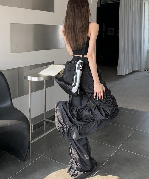 SpRay(スプレイ)の「ナイロンサイドシャーリングパンツ(その他パンツ・レディース・グレー/ブラック・MEDIUM)」の4枚目の写真