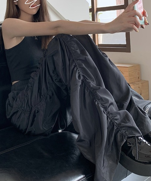 SpRay(スプレイ)の「ナイロンサイドシャーリングパンツ(その他パンツ・レディース・グレー/ブラック・MEDIUM)」の6枚目の写真