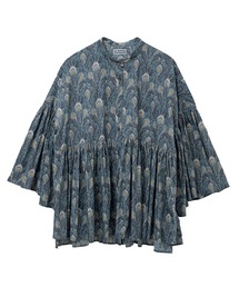 LA MARINE FRANCAISE 半袖チュニック　リバティ柄　未使用品 予約》リバティプリントギャザーブラウス — LA MARINE FRANCAISE