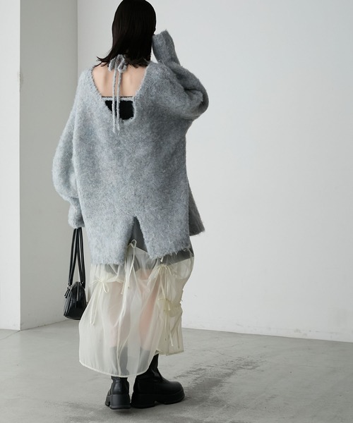 forksy.(フォルクシー)の「【forksy.】メランジブークレニットプルオーバー(ニット/セーター・レディース・パープル/ブラウン/グレー・FREE)」の17枚目の写真