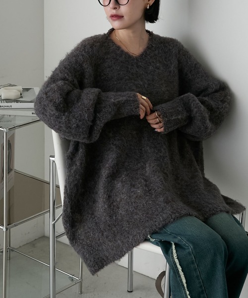 forksy.(フォルクシー)の「【forksy.】メランジブークレニットプルオーバー(ニット/セーター・レディース・パープル/ブラウン/グレー・FREE)」の22枚目の写真