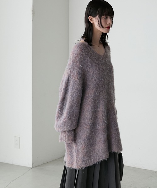 forksy.(フォルクシー)の「【forksy.】メランジブークレニットプルオーバー(ニット/セーター・レディース・パープル/ブラウン/グレー・FREE)」の10枚目の写真