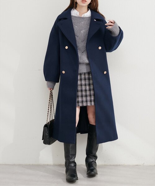 natural couture(ナチュラルクチュール)の「【Web限定】ふわふわ透かしニット(ニット/セーター・レディース・グレー/アイボリー/サックスブルー/ベージュ/ピンク・FREE)」の22枚目の写真