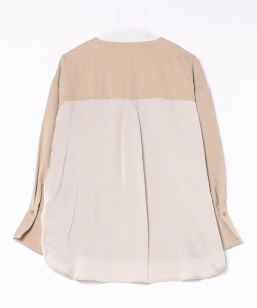 Q（キュー）の「スエードタッチオーバーシャツ（シャツ/ブラウス・レディース・ブラック/ベージュ・MEDIUM）」の16枚目の写真