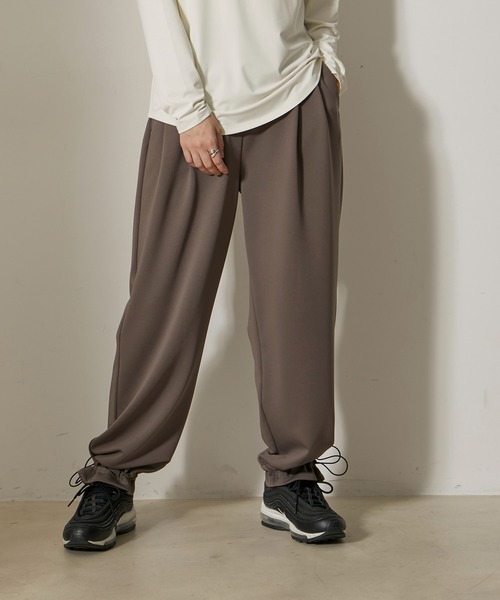 NERGY（ナージー）の「【skin wear】UV＆接触冷感＆保湿加工 Airy jerseyイージータックパンツ（その他パンツ・レディース・イエロー/ブラウン・M/S）」の2枚目の写真