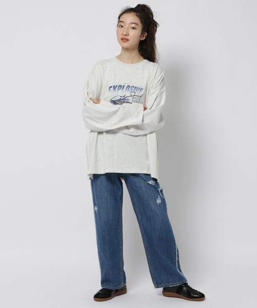 niko and...(ニコアンド)の「Classic Vehicles Tシャツ(Tシャツ/カットソー・レディース・ベージュ/チャコール/ナチュラル・FREE)」の7枚目の写真