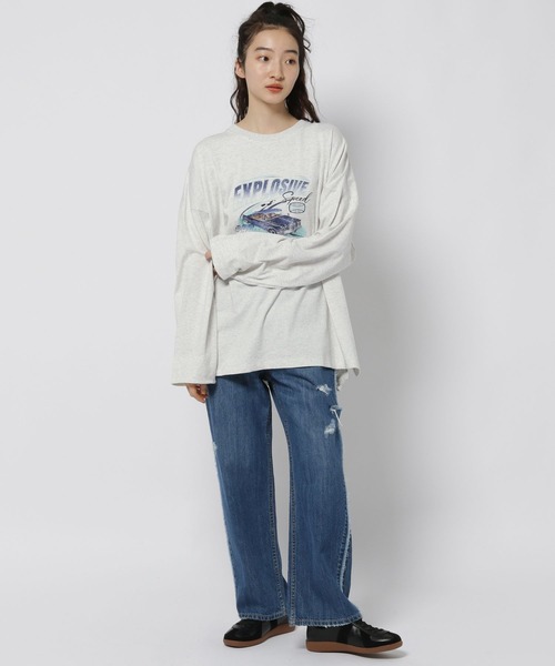 niko and...(ニコアンド)の「Classic Vehicles Tシャツ(Tシャツ/カットソー・レディース・ベージュ/チャコール/ナチュラル・FREE)」の8枚目の写真