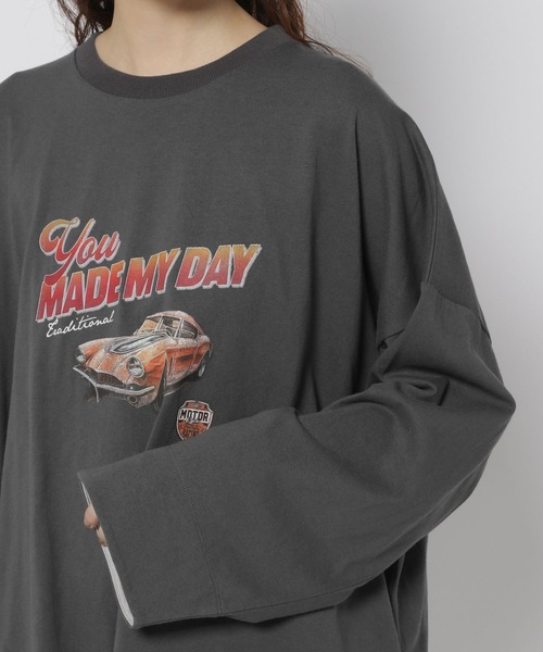 niko and...(ニコアンド)の「Classic Vehicles Tシャツ(Tシャツ/カットソー・レディース・ベージュ/チャコール/ナチュラル・FREE)」の18枚目の写真
