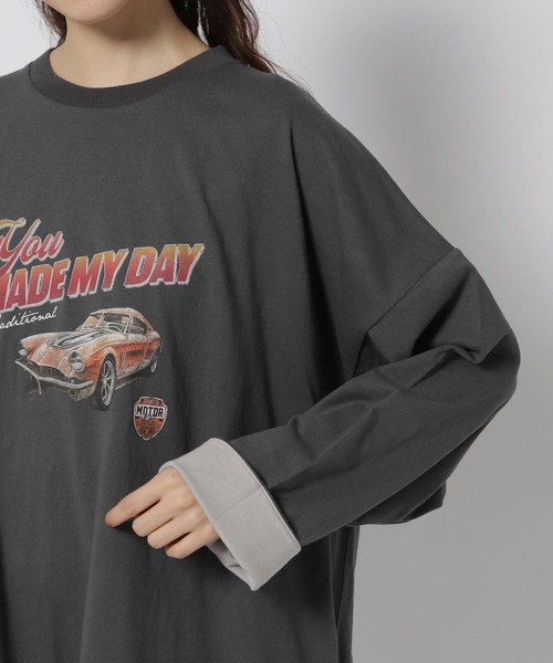 niko and...(ニコアンド)の「Classic Vehicles Tシャツ(Tシャツ/カットソー・レディース・ベージュ/チャコール/ナチュラル・FREE)」の19枚目の写真