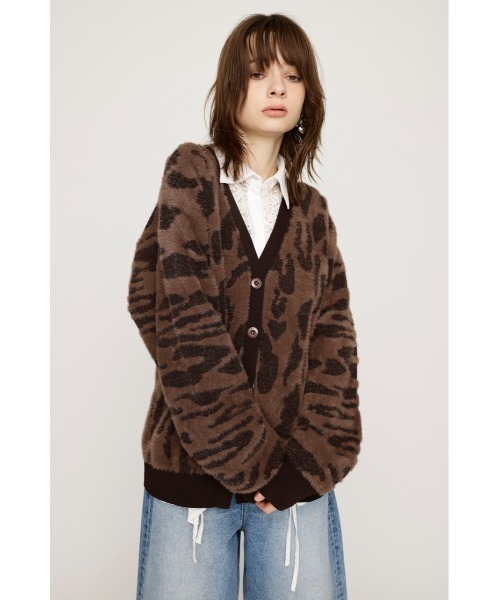 【セール】【限定展開】LEOPARD MOLLE JQ CD レオパード モール ジャガード カーディガン（カーディガン/ボレロ）｜SLY（スライ）