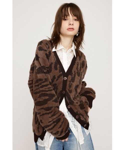 【セール】【限定展開】LEOPARD MOLLE JQ CD レオパード モール ジャガード カーディガン（カーディガン/ボレロ）｜SLY（スライ）