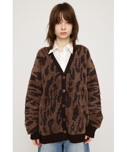 【セール】【限定展開】LEOPARD MOLLE JQ CD レオパード モール ジャガード カーディガン（カーディガン/ボレロ）｜SLY（スライ）