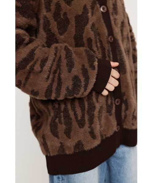 【セール】【限定展開】LEOPARD MOLLE JQ CD レオパード モール ジャガード カーディガン（カーディガン/ボレロ）｜SLY（スライ）
