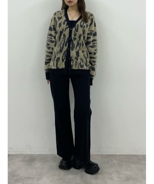 【セール】【限定展開】LEOPARD MOLLE JQ CD レオパード モール ジャガード カーディガン（カーディガン/ボレロ）｜SLY（スライ）