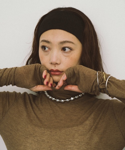 HANNE(アン)の「リブヘアバンド(ヘアバンド・レディース・グレー/ブラック/アイボリー・FREE)」の20枚目の写真