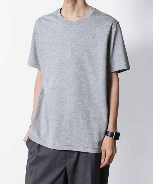 ATTACHMENT（アタッチメント）の「コットン ダブルフェイス スリムフィット S/S TEE / COTTON DOUBLE FACE SLIM FIT S/S TEE（Tシャツ/カットソー・メンズ・ブラック/ホワイト/グレー/ダークグレー/ライトブラウン・1/2/3）」の3枚目の写真