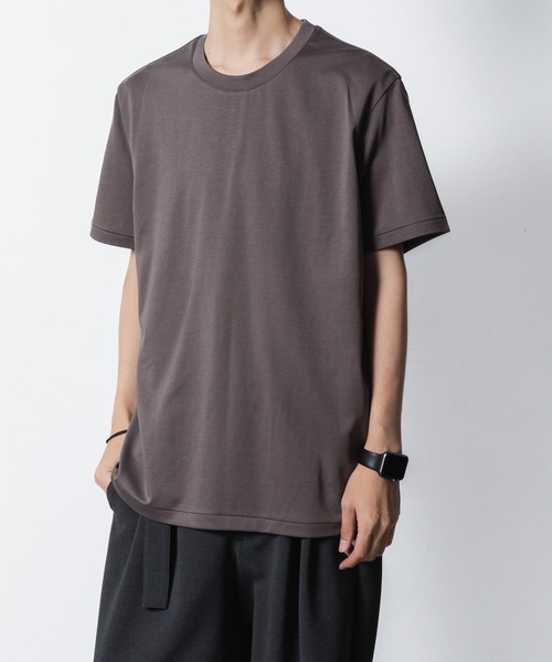 ATTACHMENT（アタッチメント）の「コットン ダブルフェイス スリムフィット S/S TEE / COTTON DOUBLE FACE SLIM FIT S/S TEE（Tシャツ/カットソー・メンズ・ブラック/ホワイト/グレー/ダークグレー/ライトブラウン・1/2/3）」の5枚目の写真