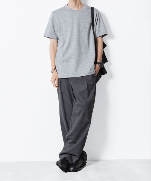 ATTACHMENT（アタッチメント）の「コットン ダブルフェイス スリムフィット S/S TEE / COTTON DOUBLE FACE SLIM FIT S/S TEE（Tシャツ/カットソー・メンズ・ブラック/ホワイト/グレー/ダークグレー/ライトブラウン・1/2/3）」の18枚目の写真