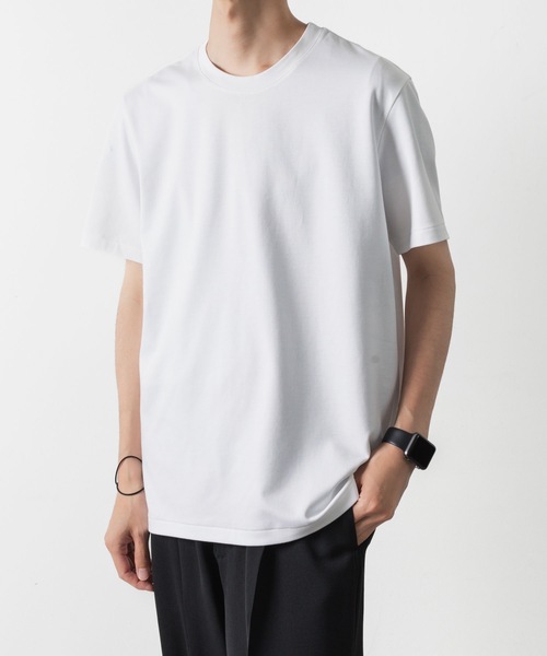 ATTACHMENT（アタッチメント）の「コットン ダブルフェイス スリムフィット S/S TEE / COTTON DOUBLE FACE SLIM FIT S/S TEE（Tシャツ/カットソー・メンズ・ブラック/ホワイト/グレー/ダークグレー/ライトブラウン・1/2/3）」の7枚目の写真