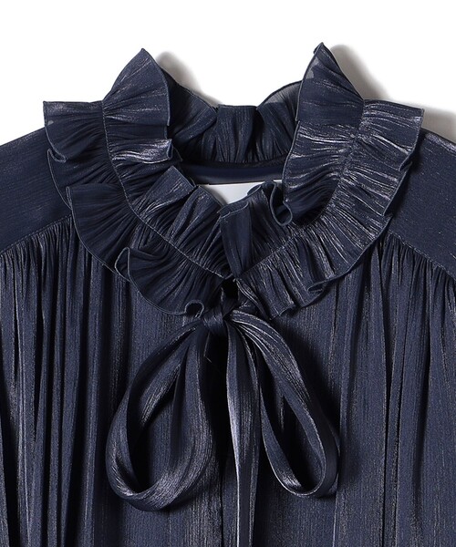 セール】Arobe:シャンブレー ペタル ドレス（ワンピース