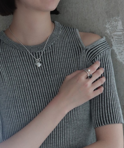bonu.(ボヌ)の「【silver925】パールジルコニアネックレス(ネックレス・レディース・シルバー・FREE)」の2枚目の写真