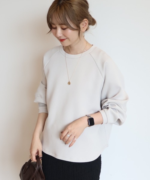 AMERICAN HOLIC(アメリカンホリック)の「袖ボリュームポンチプルオーバー(Tシャツ/カットソー・レディース・ブラック/ライトグレー/ブラウン・L/M)」の1枚目の写真