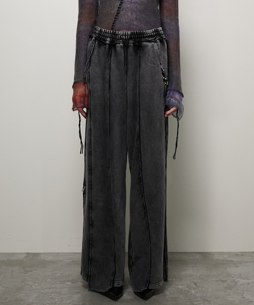 PRANK PROJECT（プランクプロジェクト）の「ピグメントピアッシングスウェットパンツ/Pigment Piercing Sweat Pants（スウェットパンツ・レディース・ブラック・38/36）」の8枚目の写真