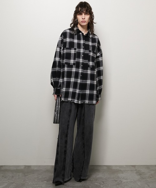 PRANK PROJECT（プランクプロジェクト）の「ピグメントピアッシングスウェットパンツ/Pigment Piercing Sweat Pants（スウェットパンツ・レディース・ブラック・38/36）」の4枚目の写真