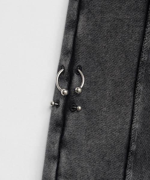 PRANK PROJECT（プランクプロジェクト）の「ピグメントピアッシングスウェットパンツ/Pigment Piercing Sweat Pants（スウェットパンツ・レディース・ブラック・38/36）」の18枚目の写真