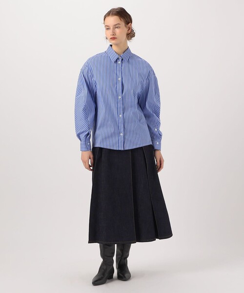 TELA(テラ)の「TELA FABA デニムスカート(デニムスカート・レディース・ネイビー・S/XS)」の2枚目の写真