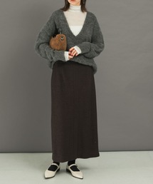 URBAN RESEARCH ROSSO WOMEN | ウール混ブークレストレートスカート(スカート)