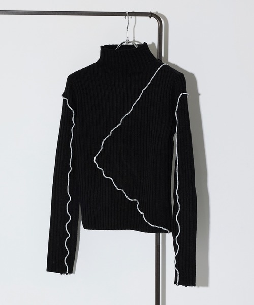 MAISON BREEZE reveur(メゾンブリーズレヴール)の「【MAISON BREEZE reveur】メロー配色ニットタートルネックニット DTK(ニット/セーター・レディース・ブラック/グレー/ブラウン/アイボリー・FREE)」の11枚目の写真