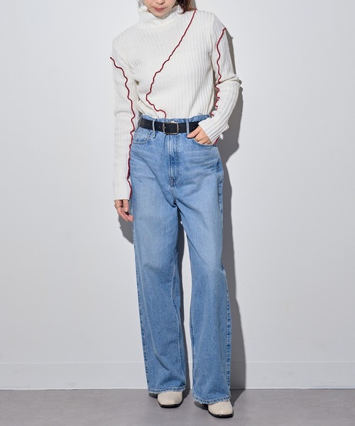 MAISON BREEZE reveur(メゾンブリーズレヴール)の「【MAISON BREEZE reveur】メロー配色ニットタートルネックニット DTK(ニット/セーター・レディース・ブラック/グレー/ブラウン/アイボリー・FREE)」の14枚目の写真