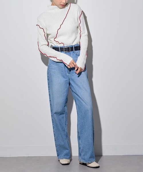 MAISON BREEZE reveur(メゾンブリーズレヴール)の「【MAISON BREEZE reveur】メロー配色ニットタートルネックニット DTK(ニット/セーター・レディース・ブラック/グレー/ブラウン/アイボリー・FREE)」の15枚目の写真