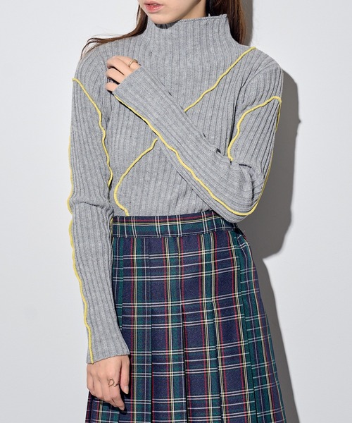 MAISON BREEZE reveur(メゾンブリーズレヴール)の「【MAISON BREEZE reveur】メロー配色ニットタートルネックニット DTK(ニット/セーター・レディース・ブラック/グレー/ブラウン/アイボリー・FREE)」の18枚目の写真