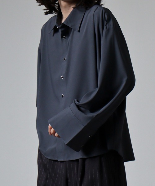 FUNALIVE（ファンアライブ）の「ciao ビッグカフスシャツ（シャツ/ブラウス・メンズ・チャコール/ネイビー/ホワイト/ボルドー/ブラック・M/L）」の14枚目の写真