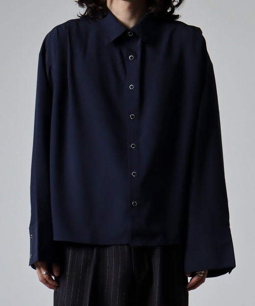 FUNALIVE（ファンアライブ）の「ciao ビッグカフスシャツ（シャツ/ブラウス・メンズ・チャコール/ネイビー/ホワイト/ボルドー/ブラック・M/L）」の6枚目の写真